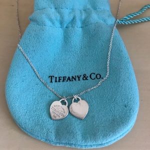 Tiffany & Co “Please Return” Double Heart Necklace